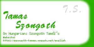 tamas szongoth business card